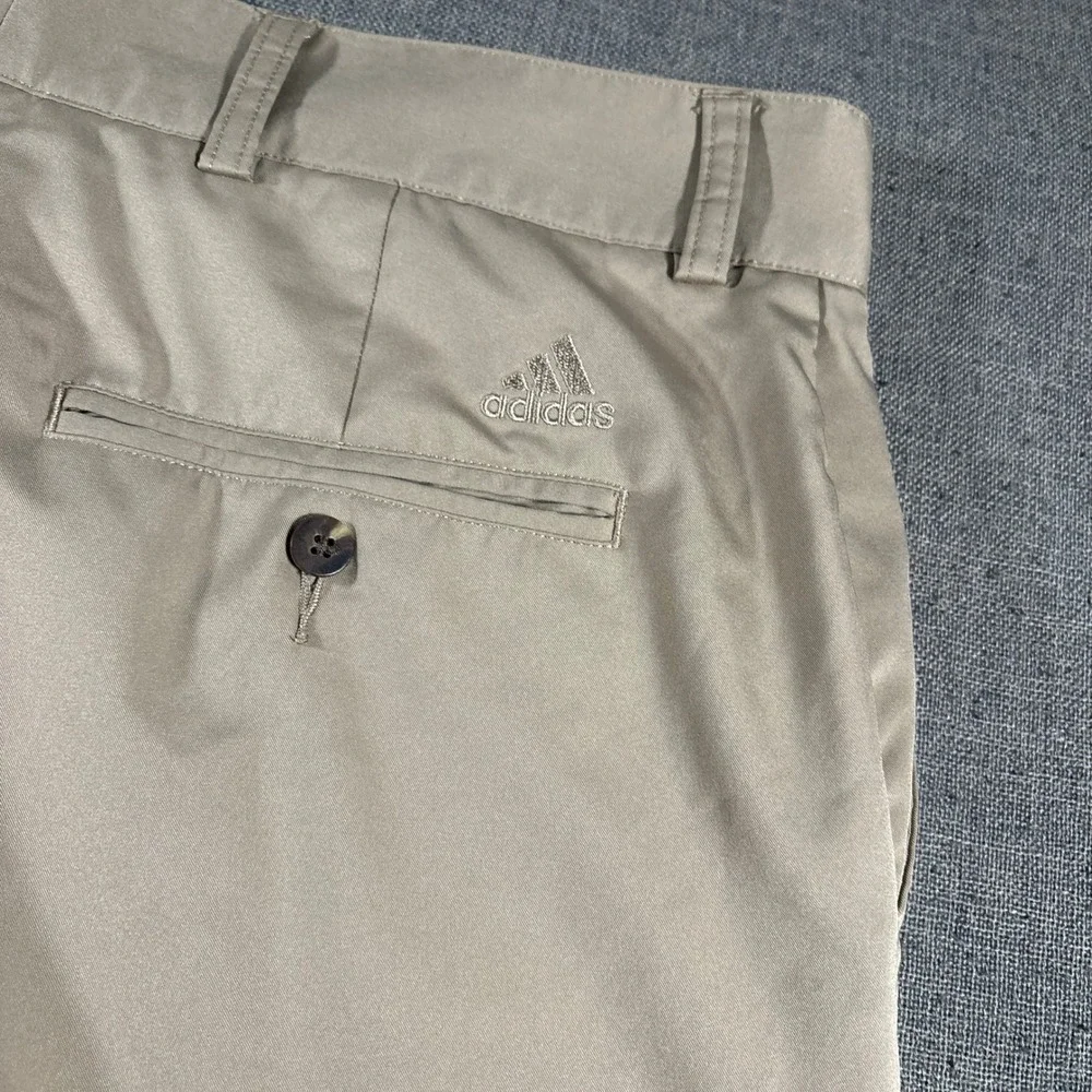 Adidas Golf‎ Pants Mens 32x32 Tan Khaki Climalite Flat Front Performance Chinos